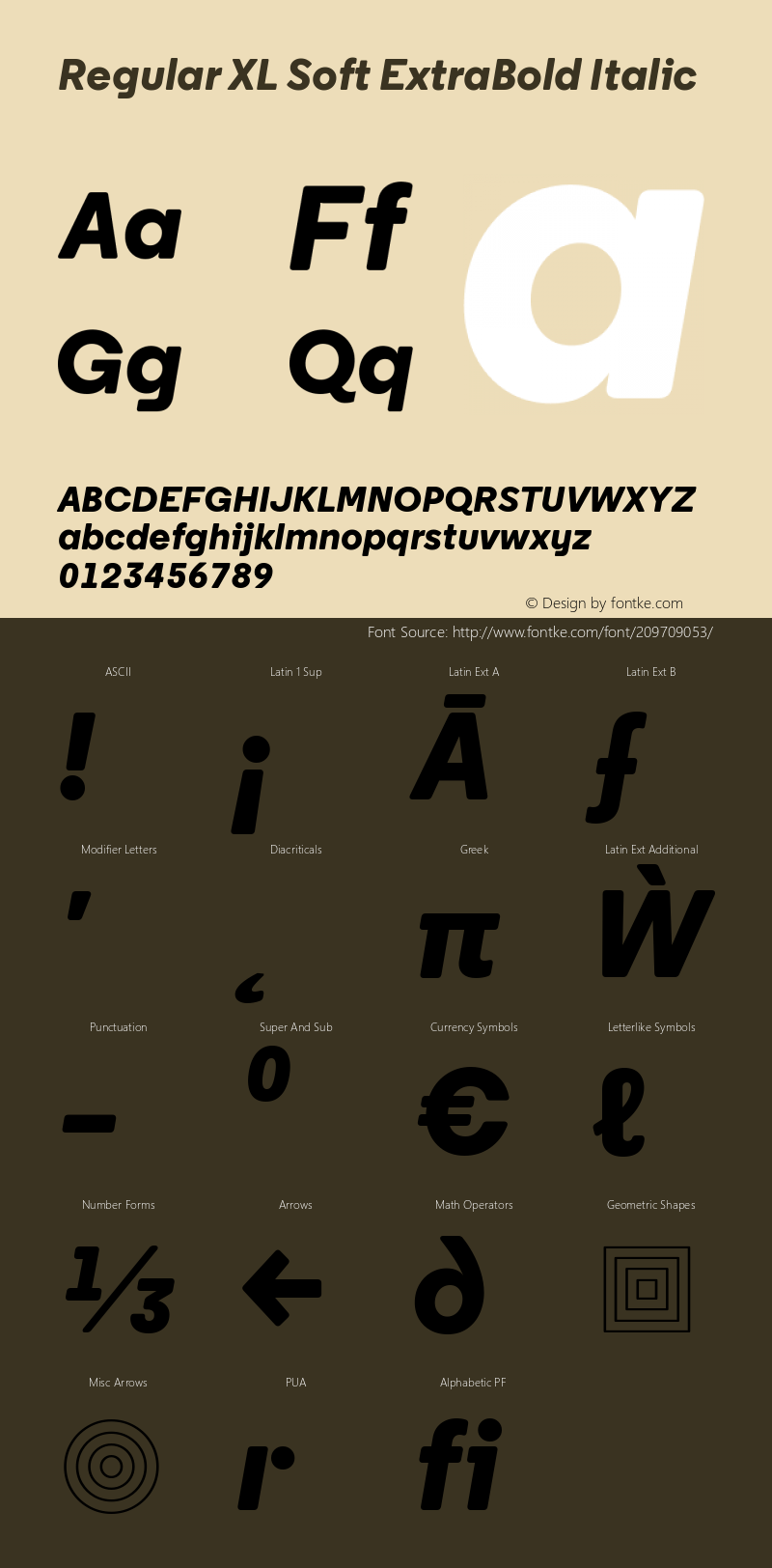 Regular XL Soft ExtraBold Italic Version 1.002图片样张