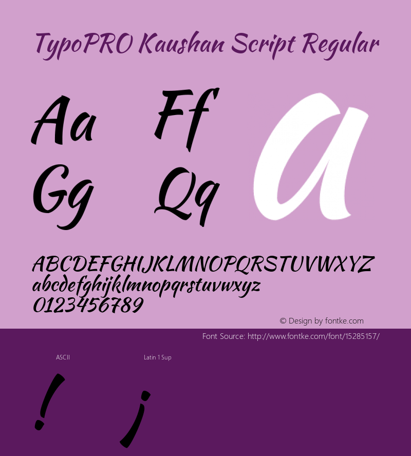 TypoPRO Kaushan Script Regular Version 1.002 Font Sample