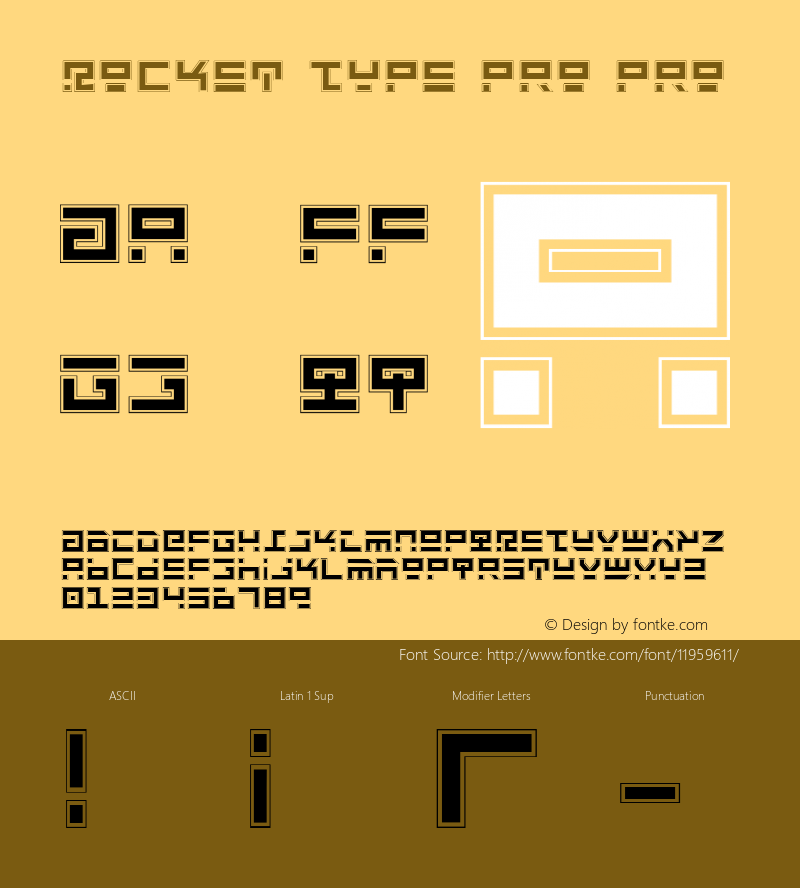 Rocket Type Pro Pro 1 Font Sample