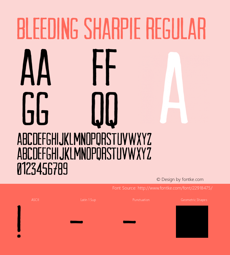 Bleeding Sharpie Version 1.001;Fontself Maker 1.1.1 Font Sample