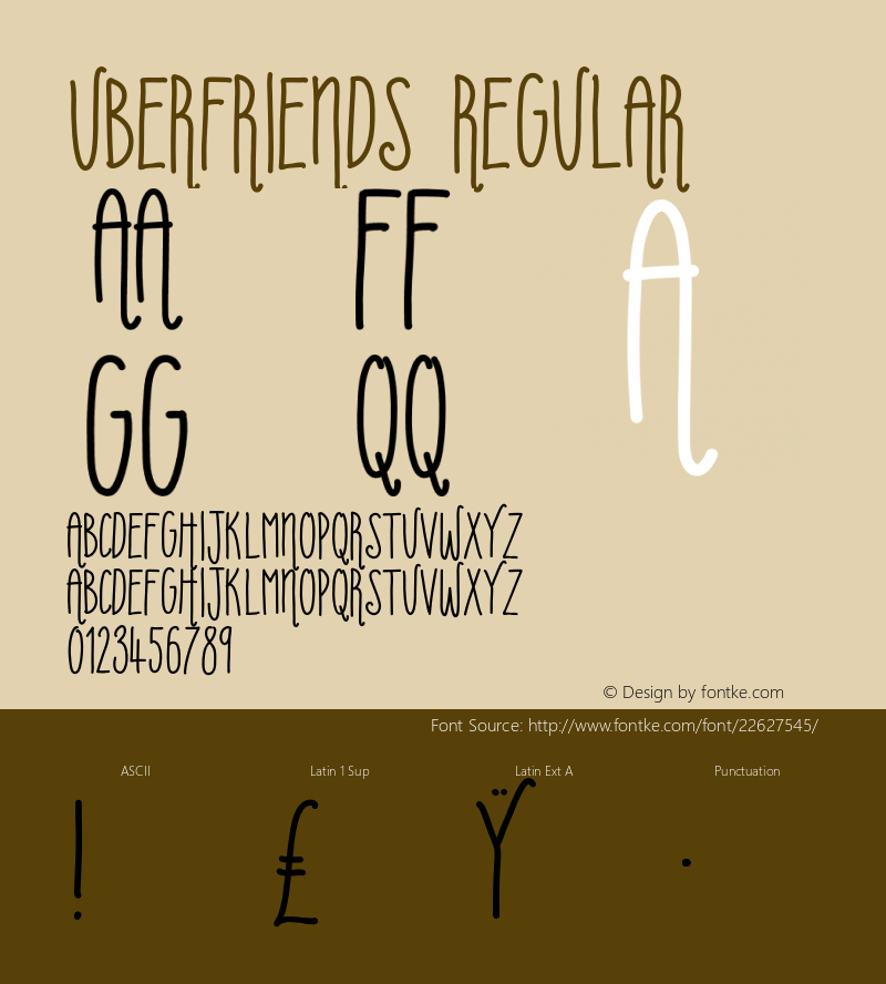 Uberfriends 1.000 Font Sample