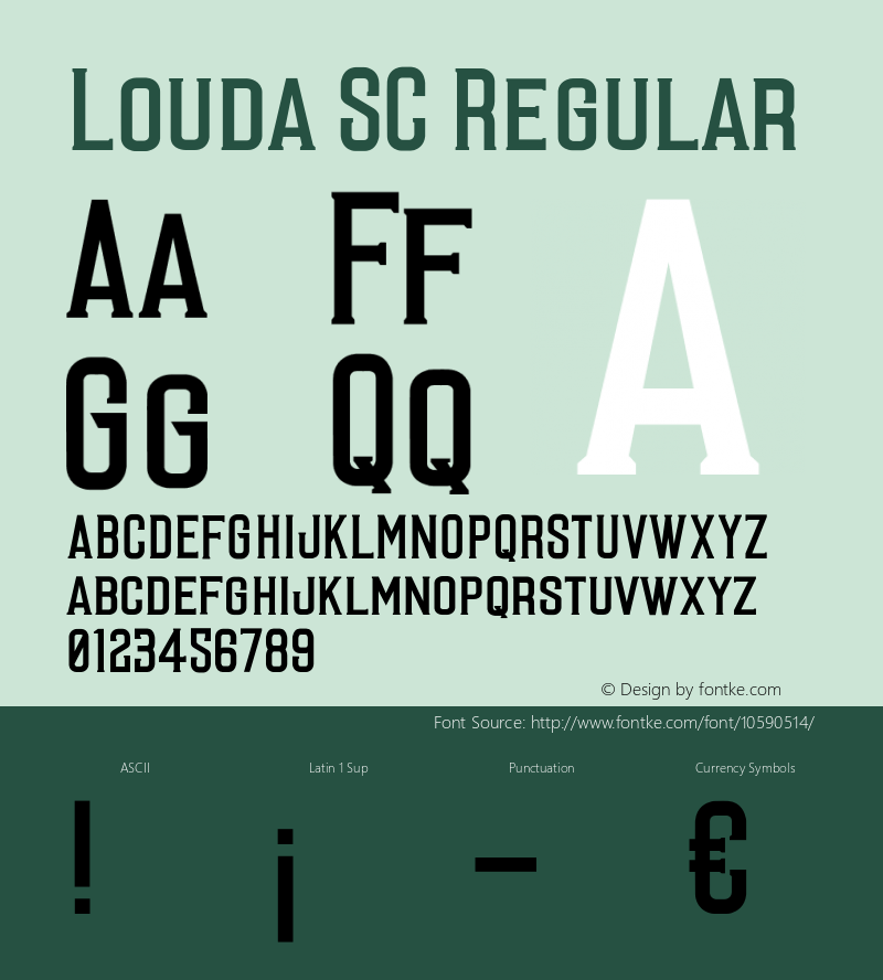 Louda SC Regular Version 1.001;PS 001.001;hotconv 1.0.56;makeotf.lib2.0.21325 Font Sample