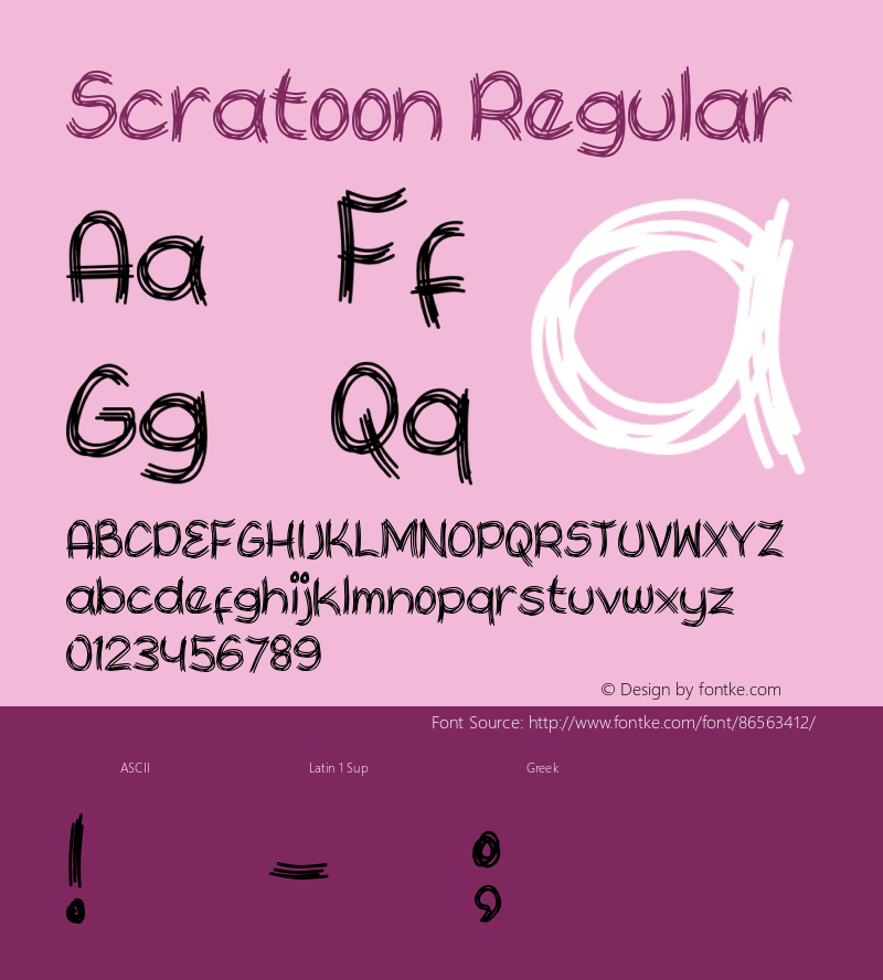 Scratoon Version 1.00;October 8, 2020;FontCreator 13.0.0.2681 64-bit Font Sample