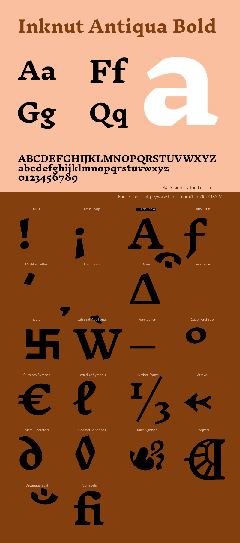 Inknut Antiqua Bold Version 1.001 Font Sample