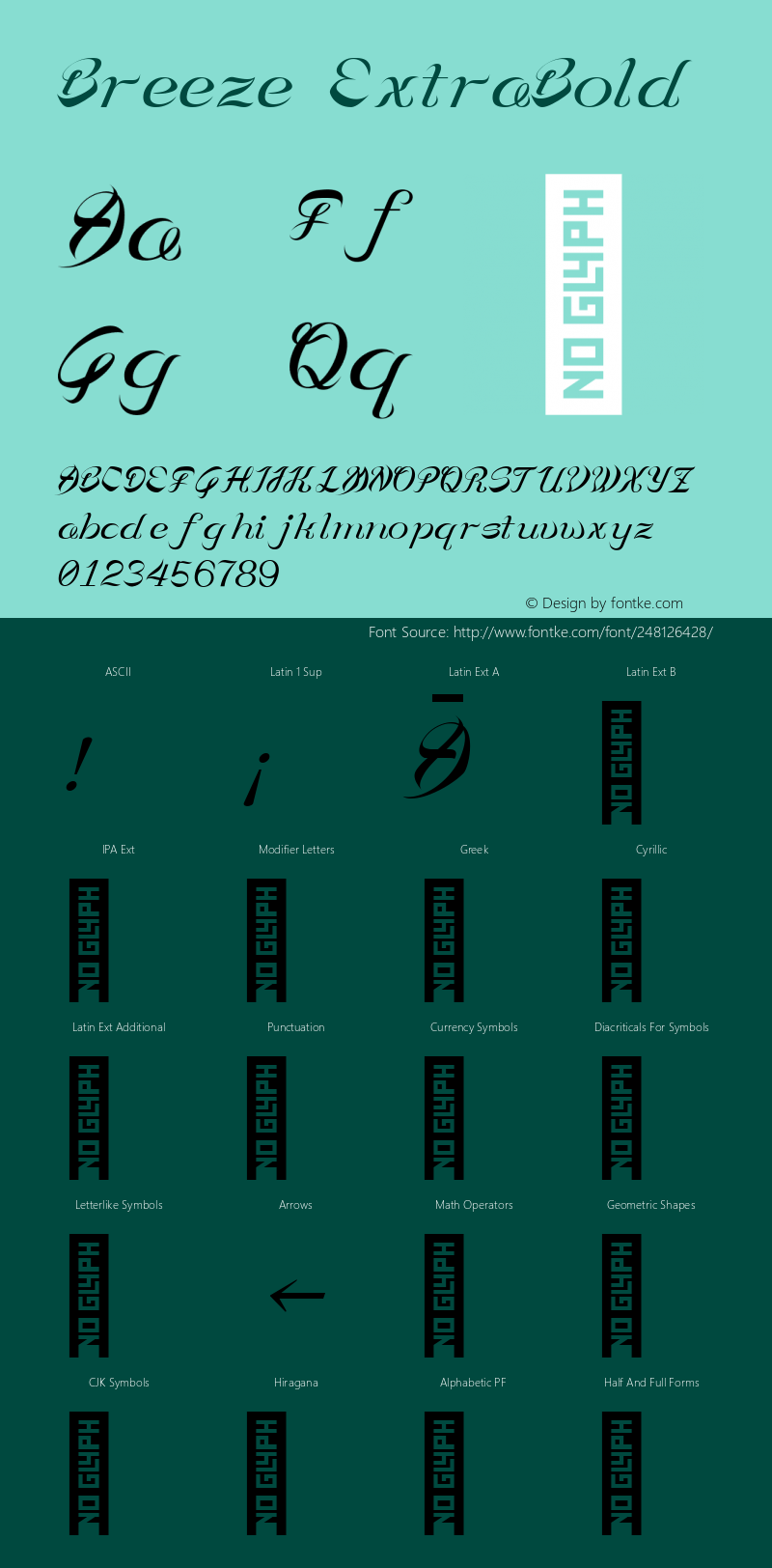Breeze ExtraBold Version 1.000图片样张