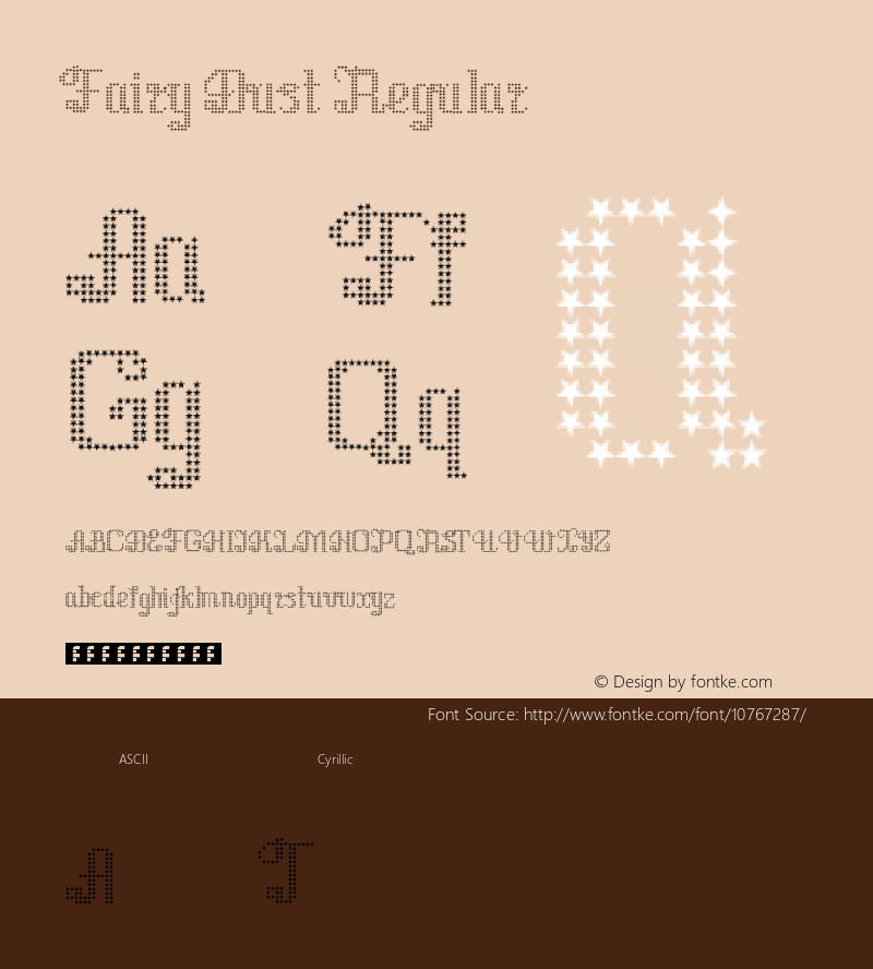 Fairy Dust Regular Version 1.0 Font Sample