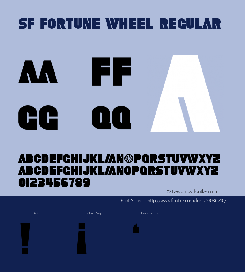 SF Fortune Wheel Regular 1.0 Font Sample