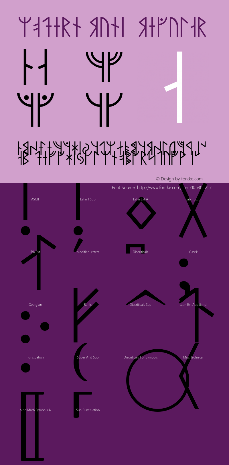Modern Runic Regular Version 1.500;PS 001.500;hotconv 1.0.70;makeotf.lib2.5.58329 Font Sample