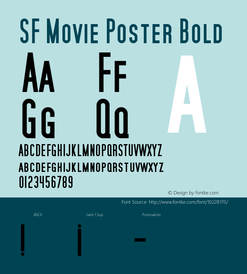 SF Movie Poster Bold 1.2 Font Sample