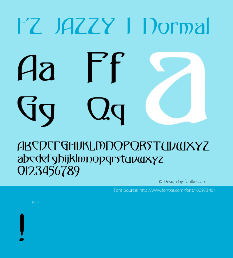 FZ JAZZY 1 Normal 1.0 Thu Jan 27 01:14:15 1994 Font Sample