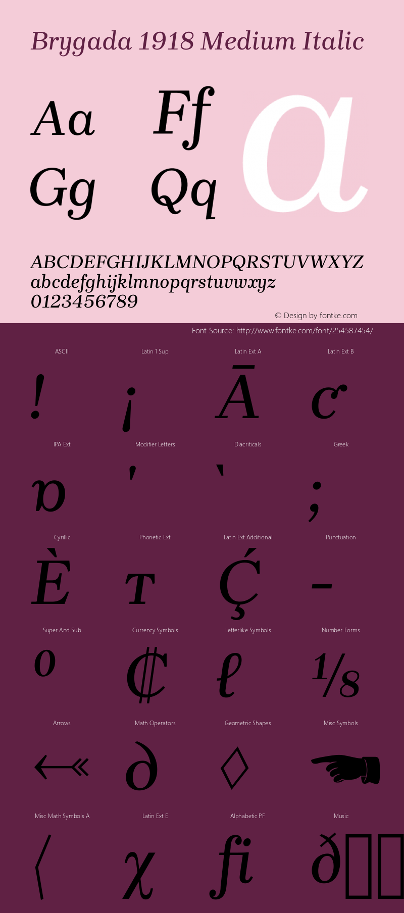 Brygada 1918 Medium Italic Version 3.006图片样张