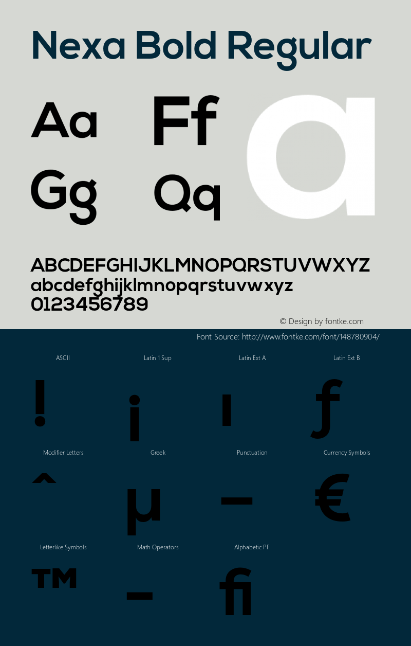 NexaBold Version 1.000 Font Sample