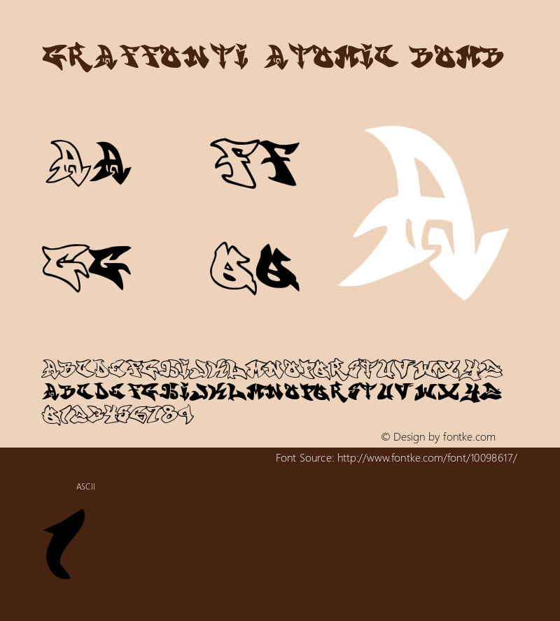 graffonti atomic.bomb v3.62 (( xero.harrison + http://fontvir.us )) Font Sample