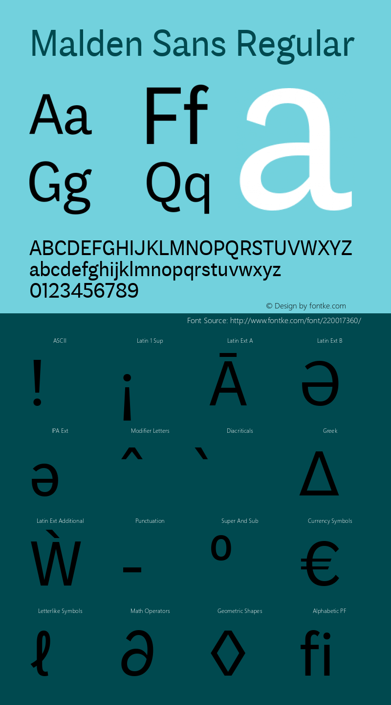 Malden Sans Regular Version 1.00, build 14, s3图片样张