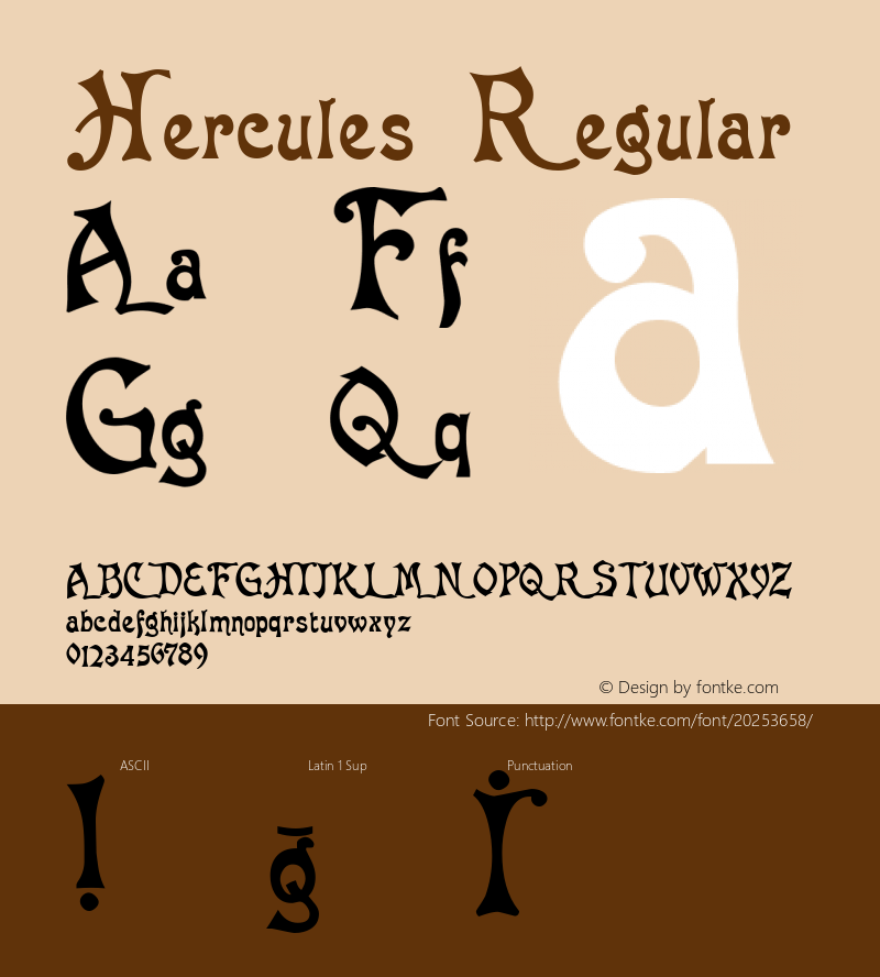 Hercules Macromedia Fontographer 4.1.5 11/6/97 Font Sample