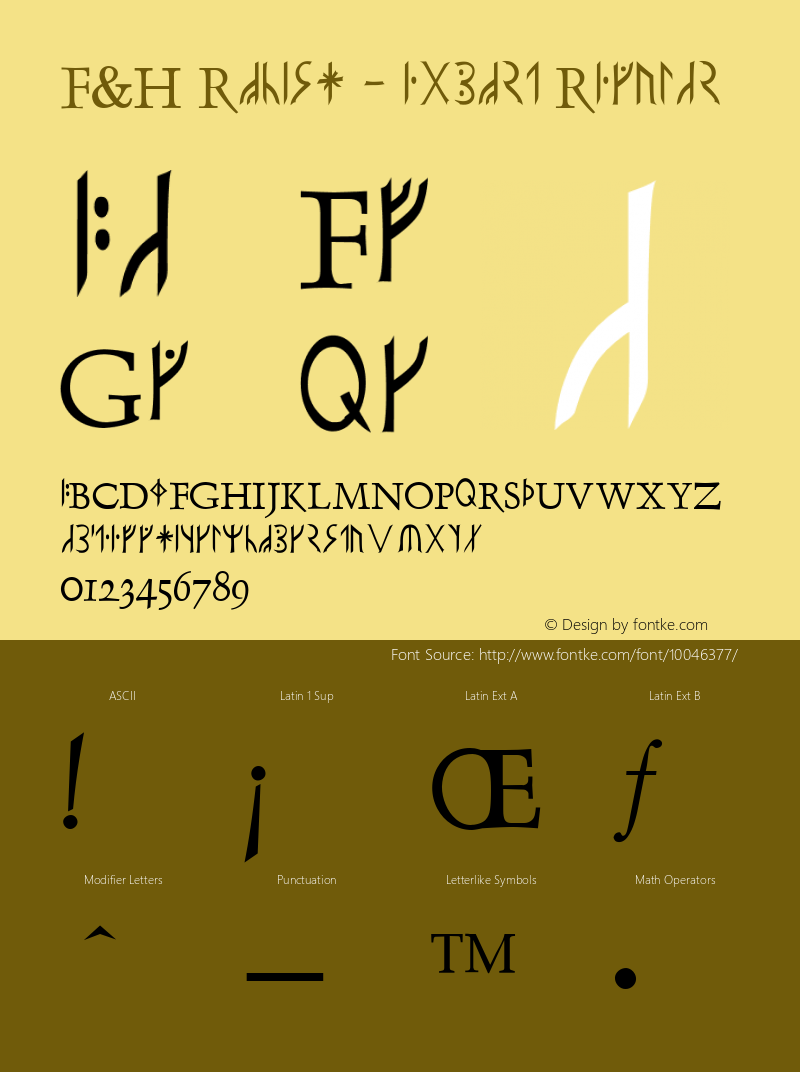 F&H Ronish - export Regular Unknown Font Sample