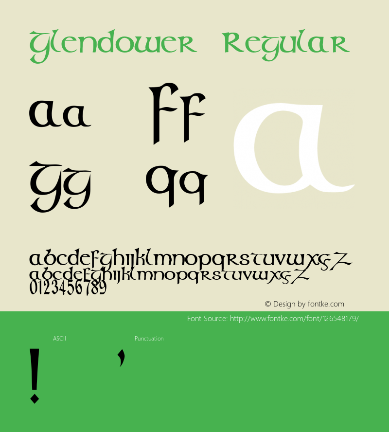 Glendower 001.000 Font Sample