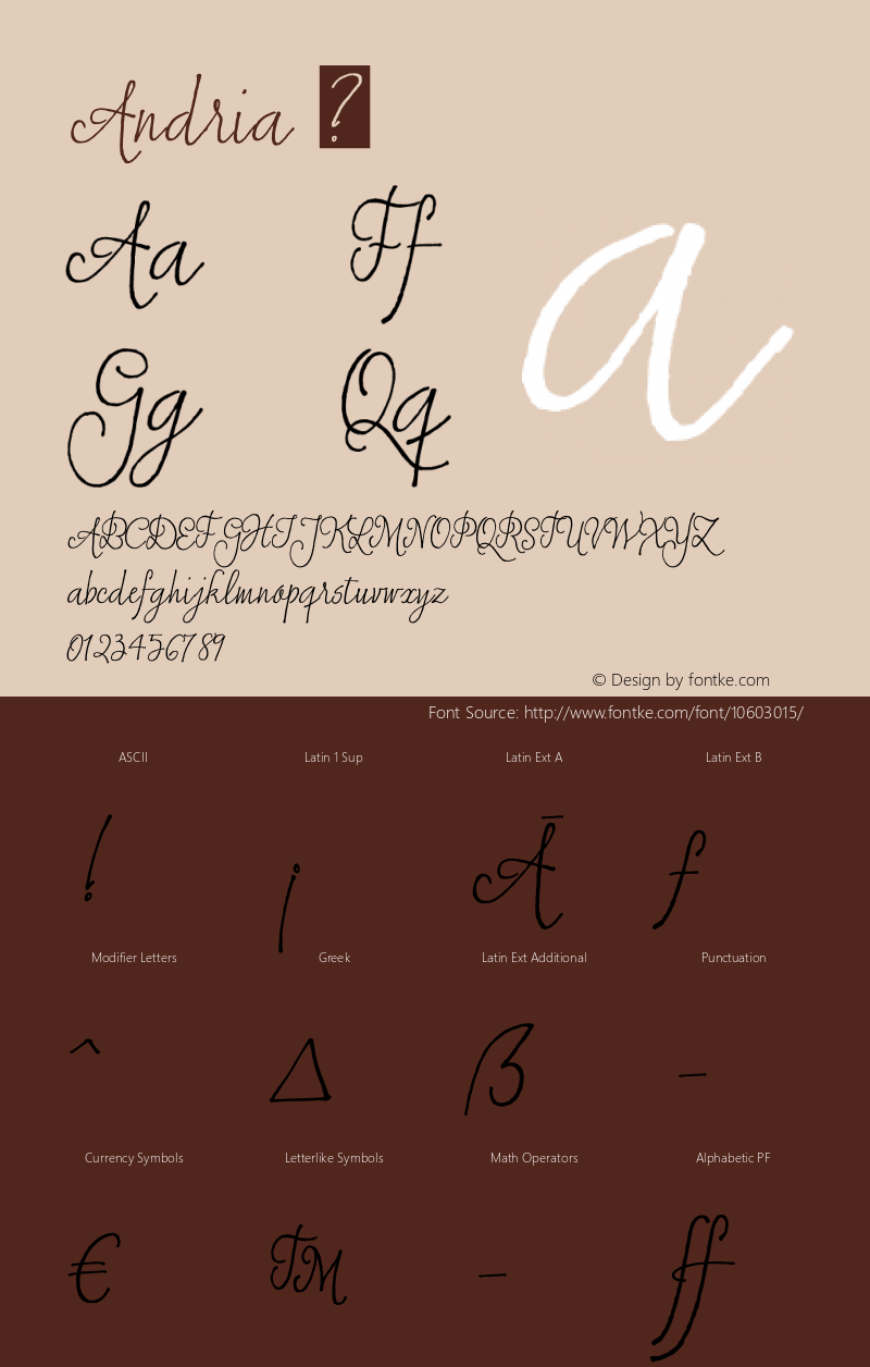 Andria ☞ Version 1.000 2014 initial release;com.myfonts.eurotypo.andria.regular.wfkit2.46QV Font Sample