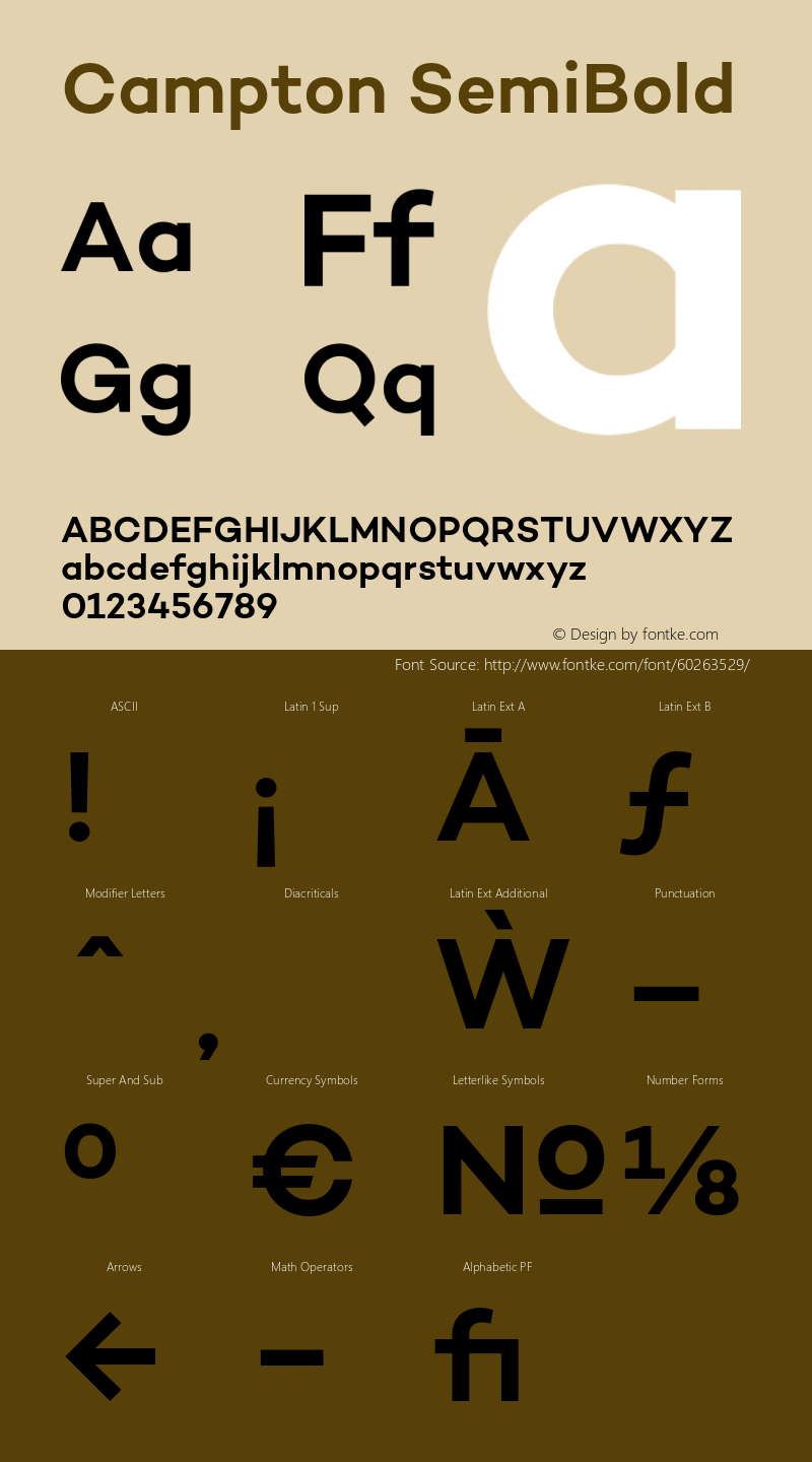 Campton SemiBold Version 1.002;PS 001.002;hotconv 1.0.88;makeotf.lib2.5.64775 Font Sample