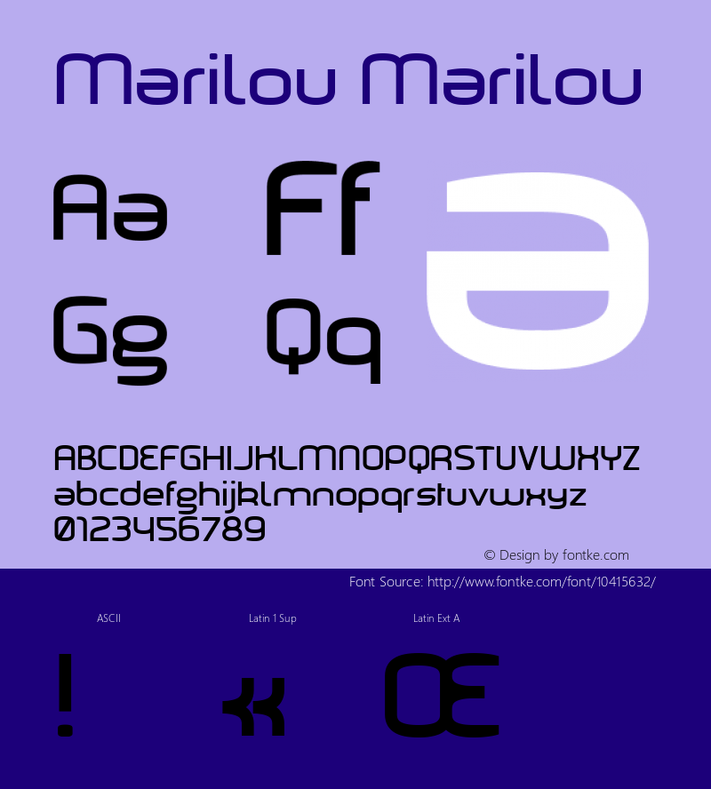 Marilou Marilou Unknown Font Sample