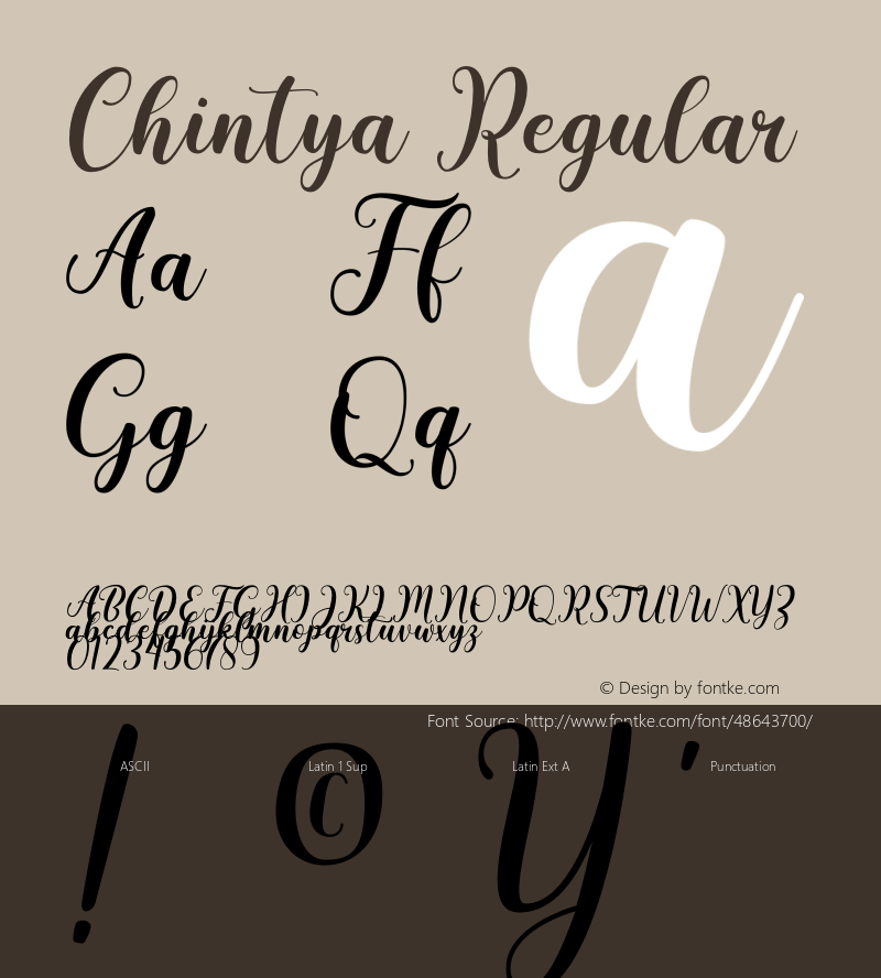 Chintya Version 1.003;Fontself Maker 3.4.0 Font Sample