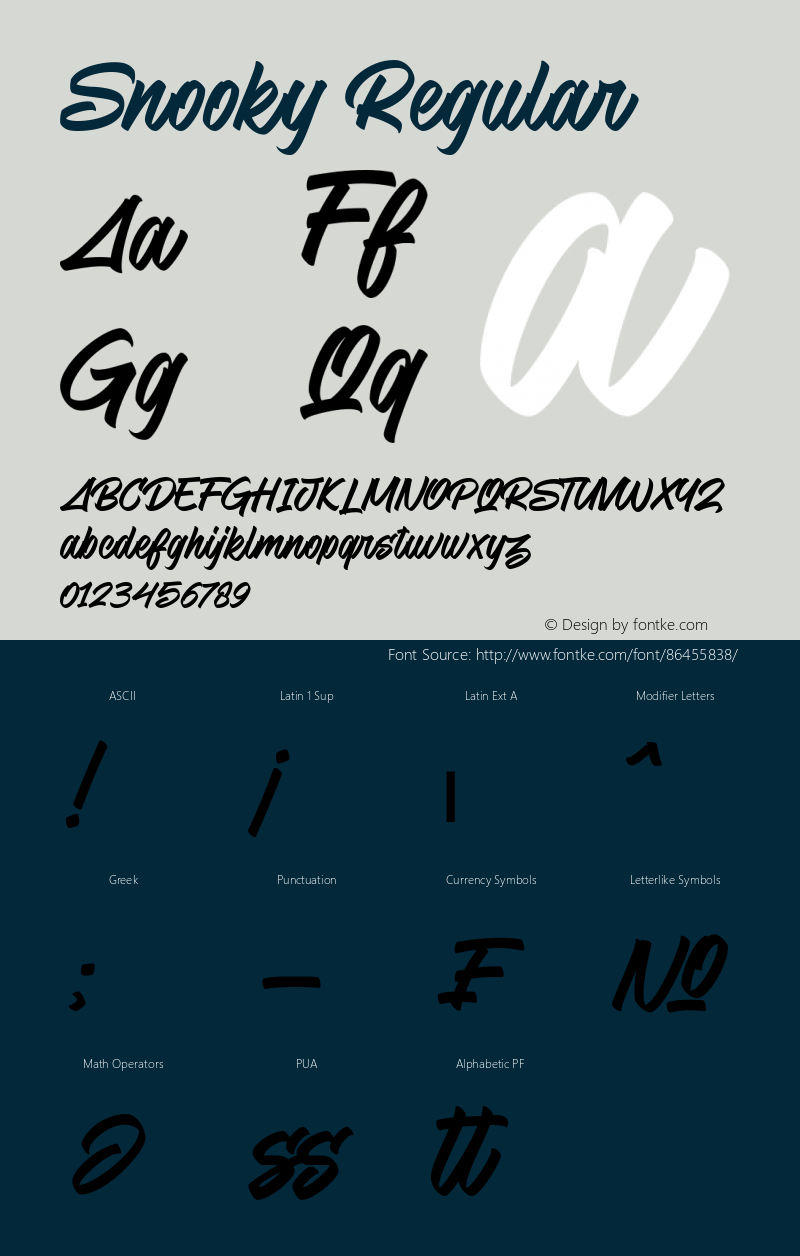 Snooky Version 1.00;September 30, 2020;FontCreator 12.0.0.2563 64-bit Font Sample