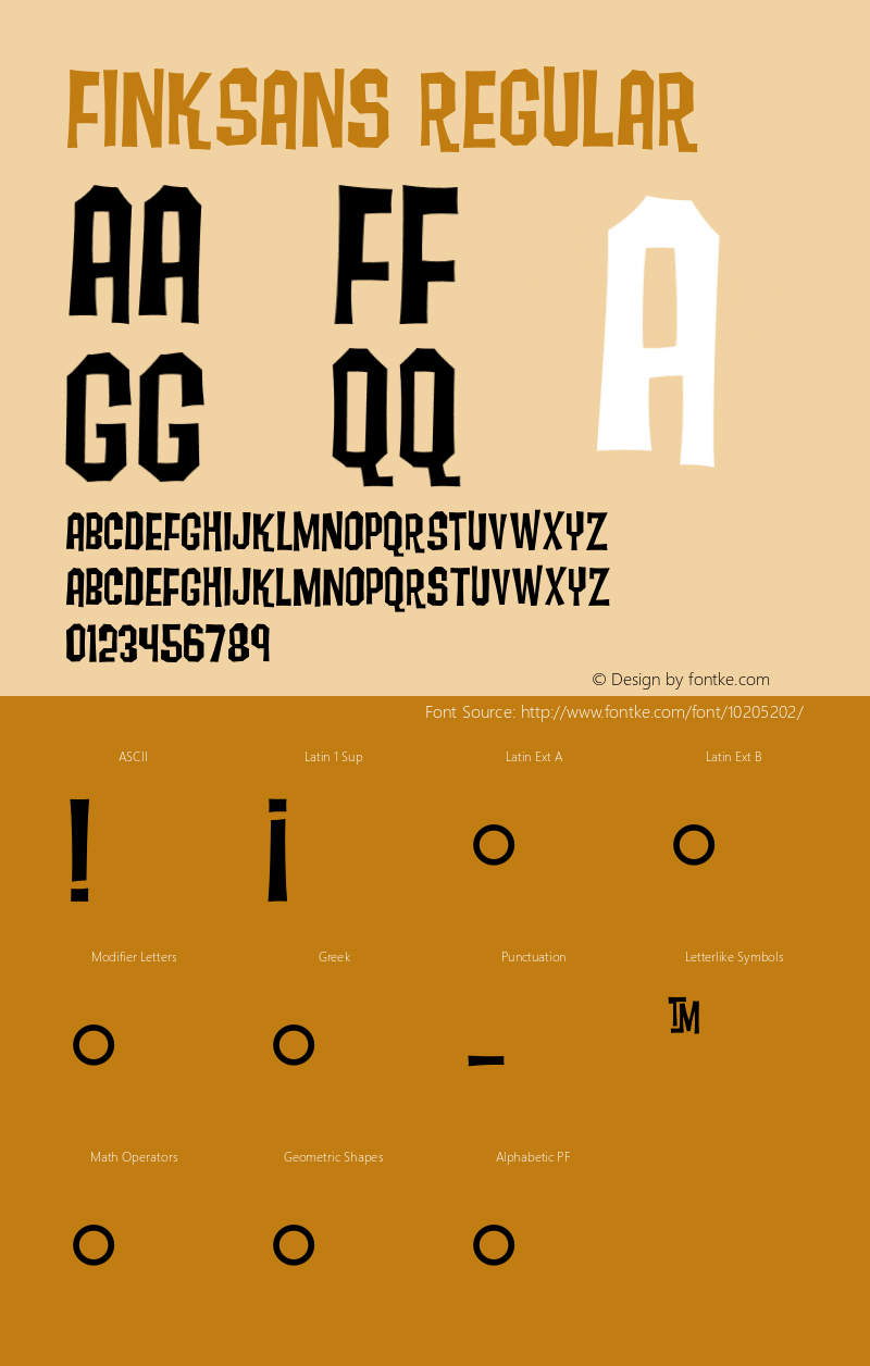 FinkSans Regular 001.000 Font Sample