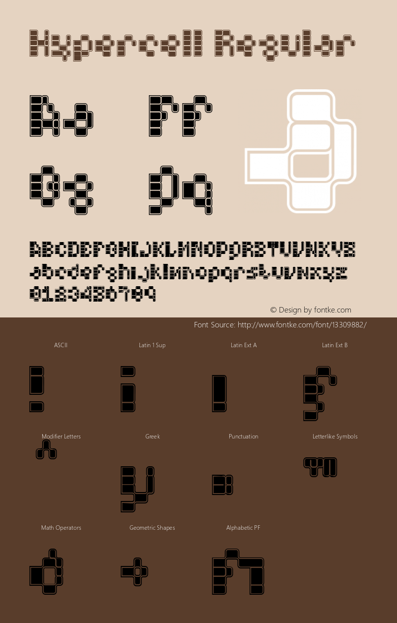 Hypercell Regular 001.000 Font Sample