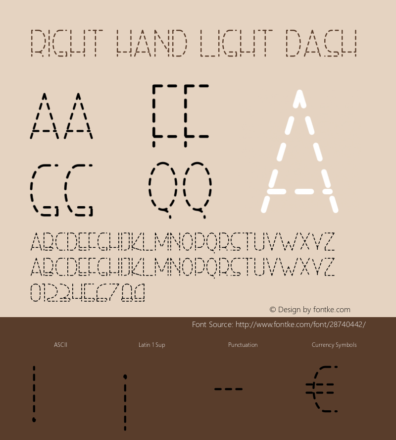 Right Hand Light Dash Version 1.002;Fontself Maker 3.1.0 Font Sample