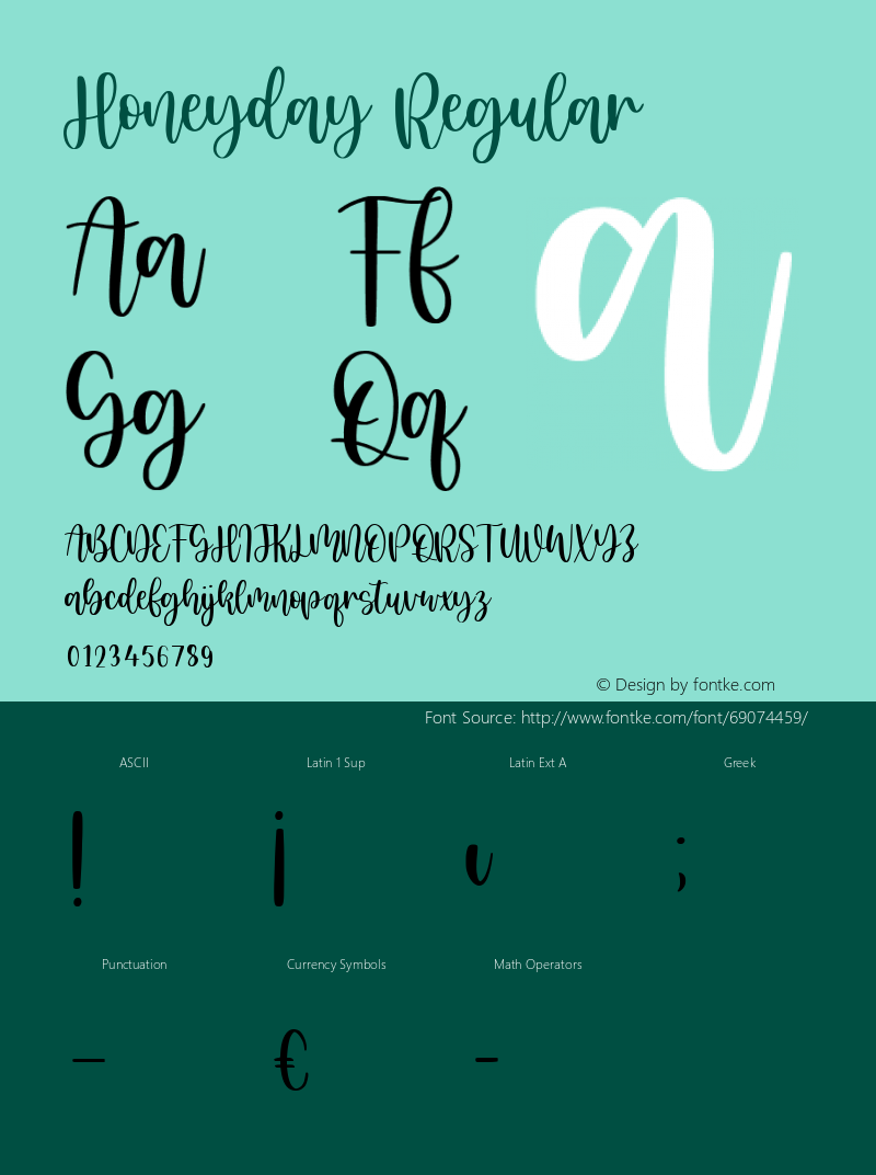 Honeyday Version 1.00;June 29, 2020;FontCreator 11.5.0.2430 64-bit Font Sample