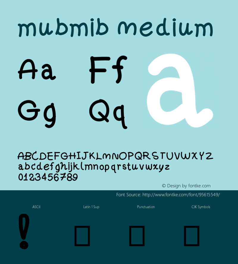 mubmib Version 001.000 Font Sample