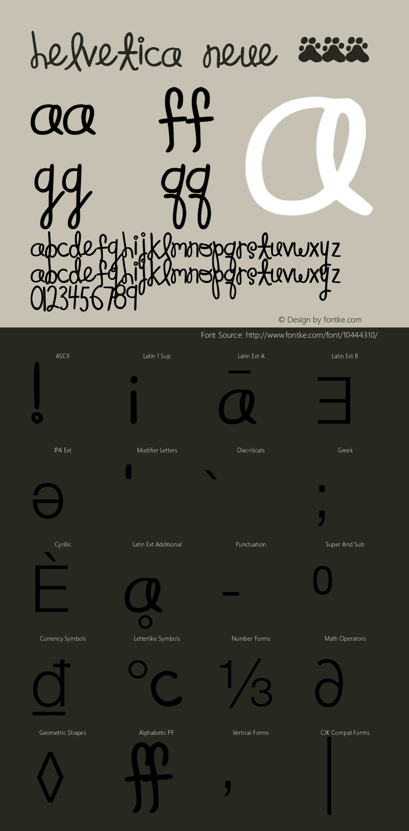 Helvetica Neue 细斜体 7.1d2e5 Font Sample