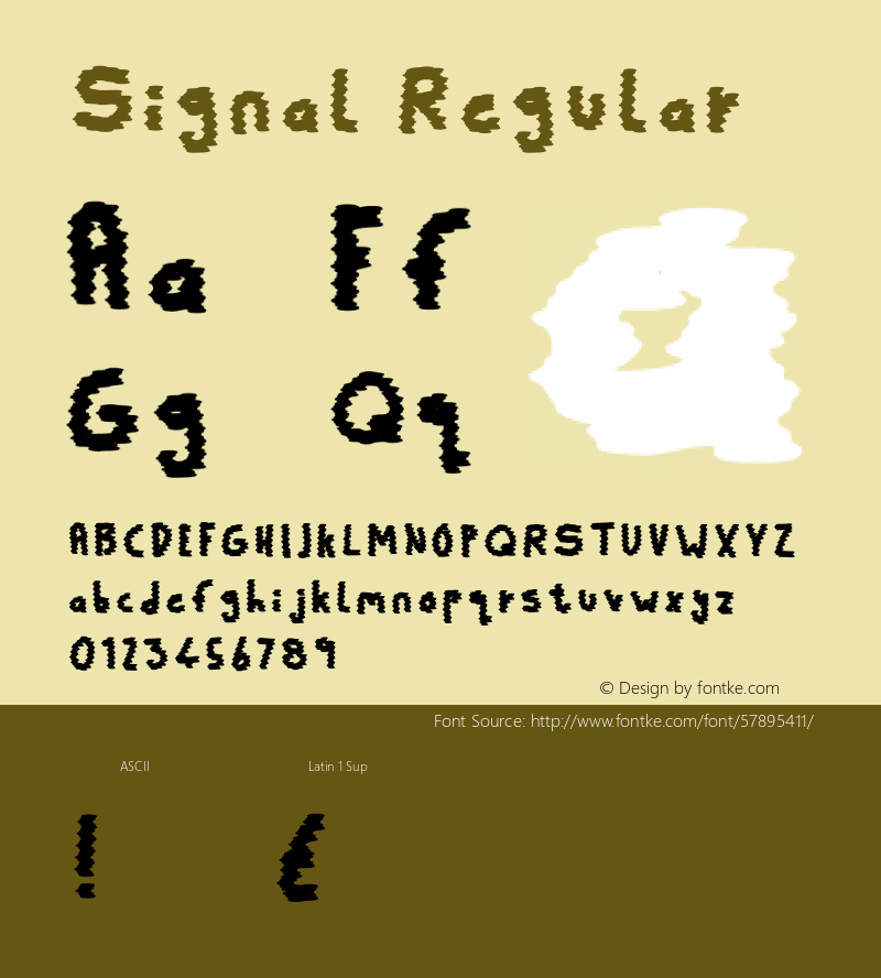 Signal Version 001.001 Font Sample