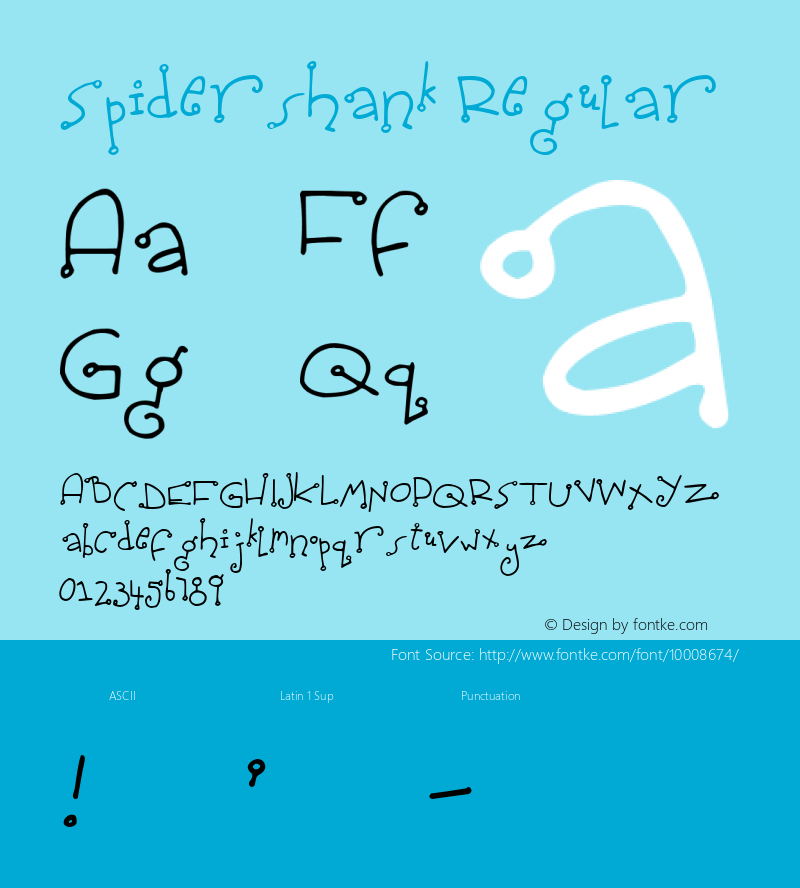 Spidershank Regular The Over There Remix Font Sample