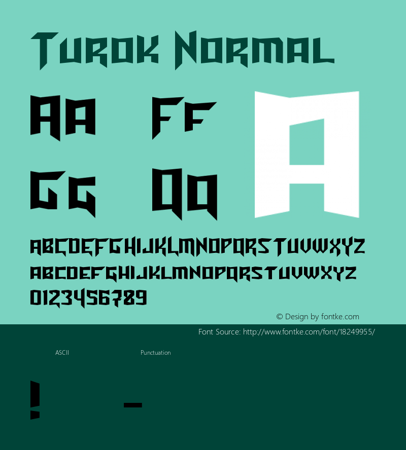 Turok Normal Version 1.0 Font Sample