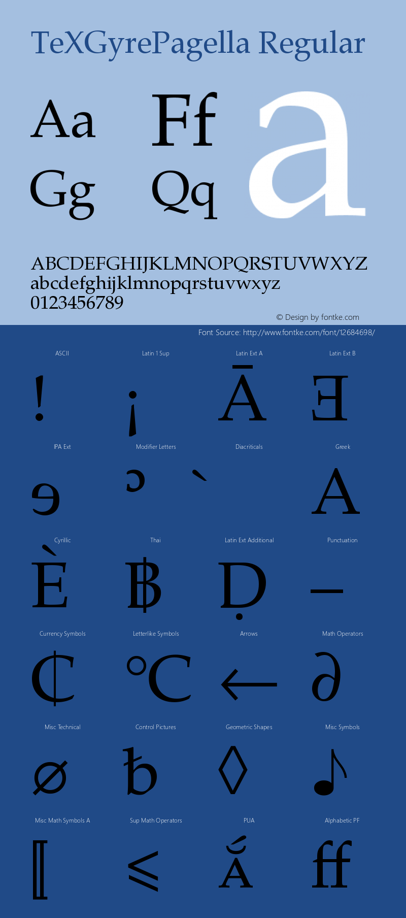 TeXGyrePagella Regular Version 1.103;PS 1.103;hotconv 1.0.49;makeotf.lib2.0.14853 Font Sample