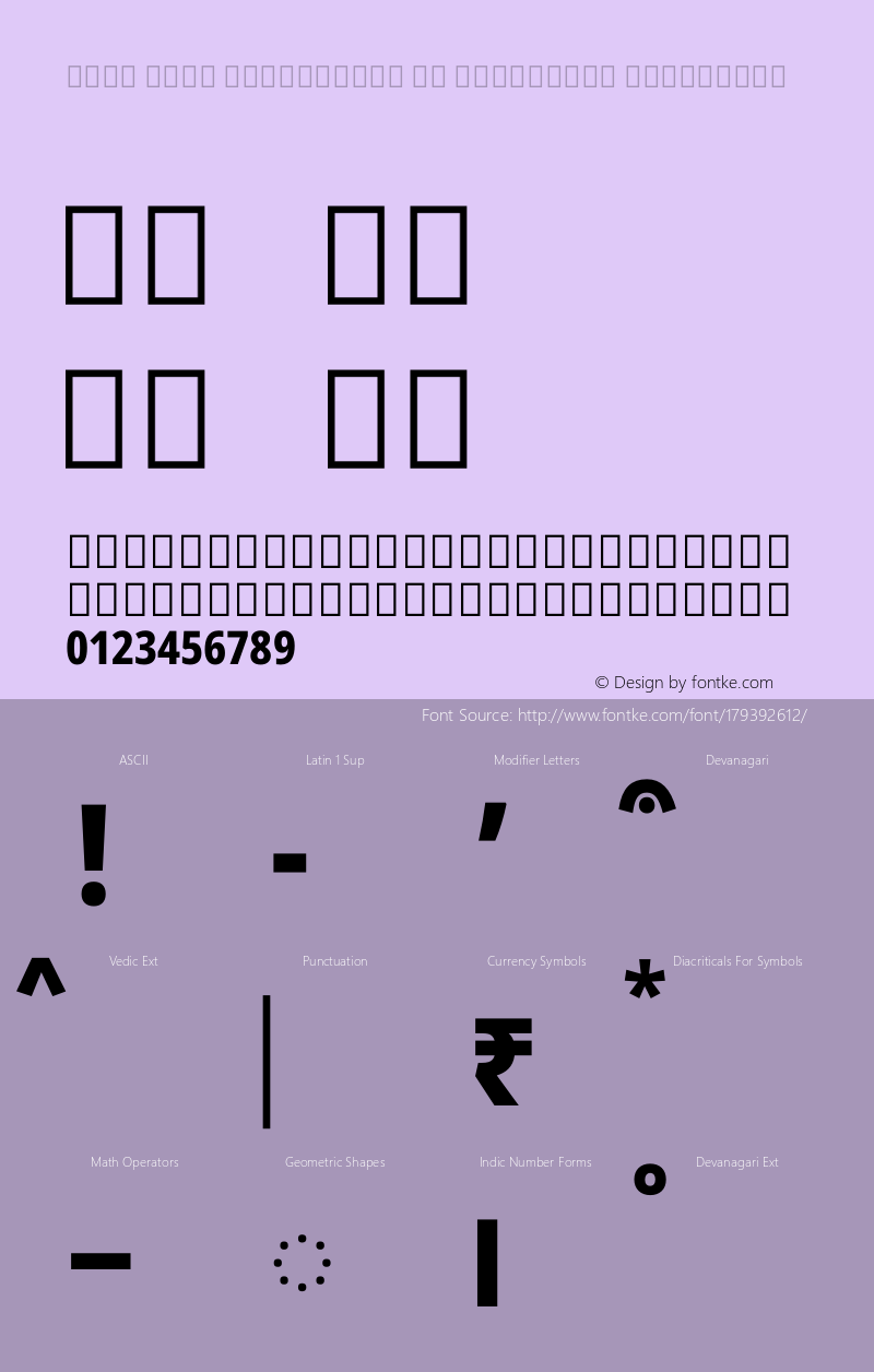 Noto Sans Devanagari UI Condensed ExtraBold Version 2.001图片样张