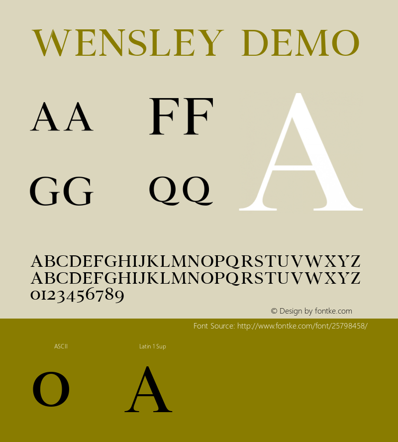 Wensley Demo Version 1.002;Fontself Maker 2.2.1 Font Sample