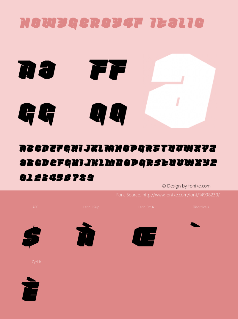 NowyGeroy4F-Italic ☞ 1.0;com.myfonts.4thfebruary.nowy-geroy-4f.italic.wfkit2.3ryw Font Sample