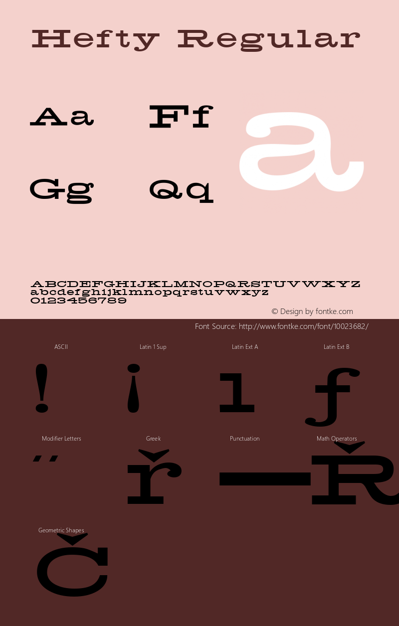 Hefty Regular Altsys Fontographer 3.5  2/9/93 Font Sample