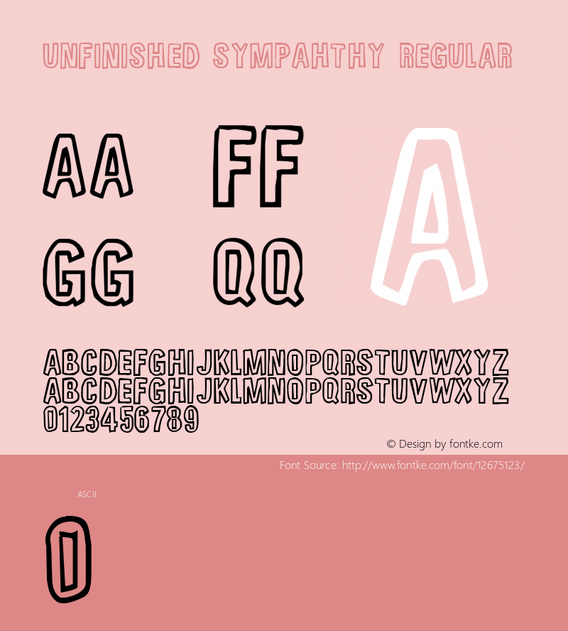 Unfinished Sympahthy Regular 2 Font Sample