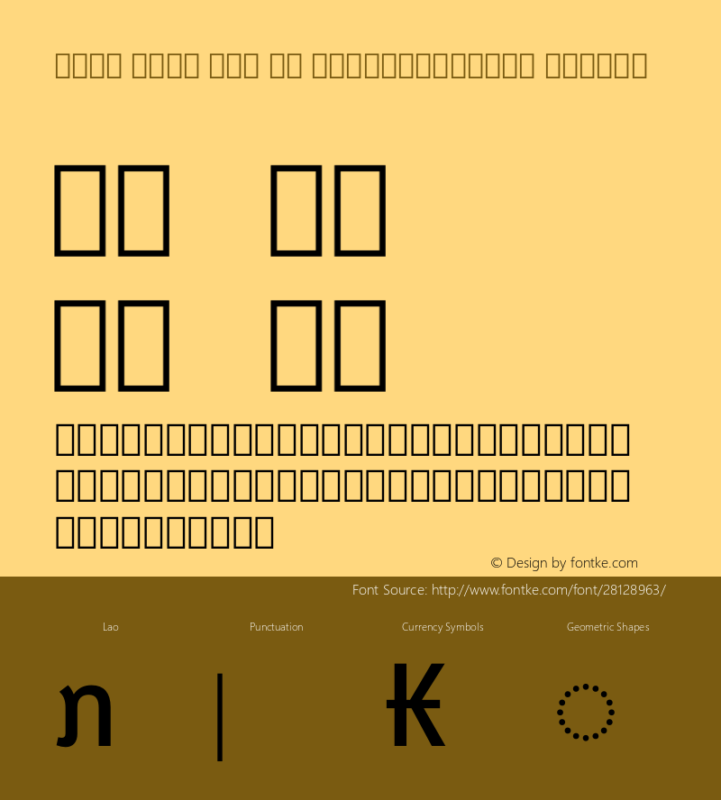 Noto Sans Lao UI SemiCondensed Medium Version 2.000 Font Sample