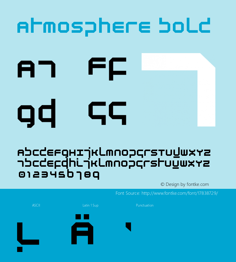 Atmosphere Bold Version Macromedia Fontograp Font Sample