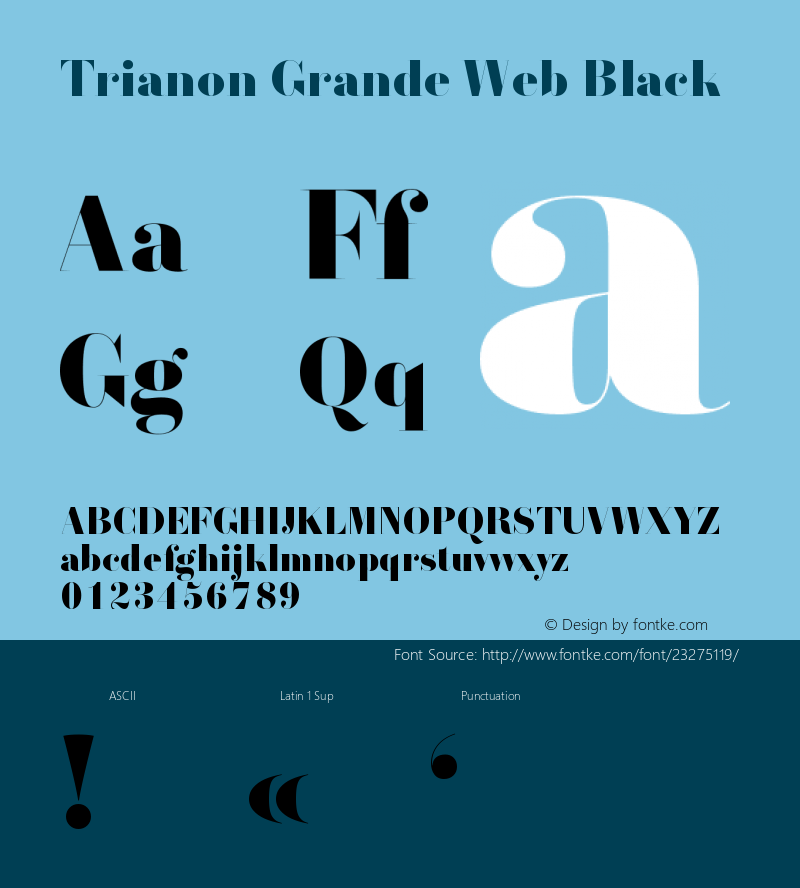 Trianon Grande Black Regular Version 1.001;PS 1.1;hotconv 1.0.72;makeotf.lib2.5.5900 Font Sample