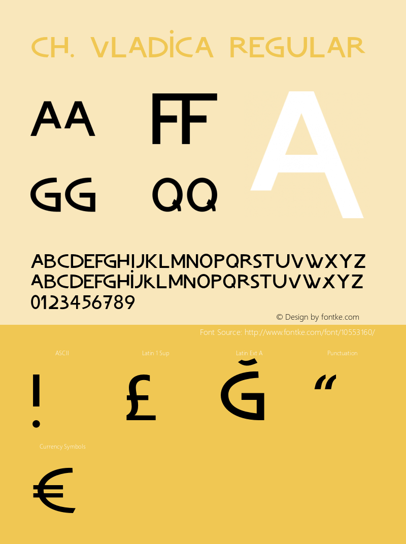 Ch. Vladica Regular 001.000 Font Sample