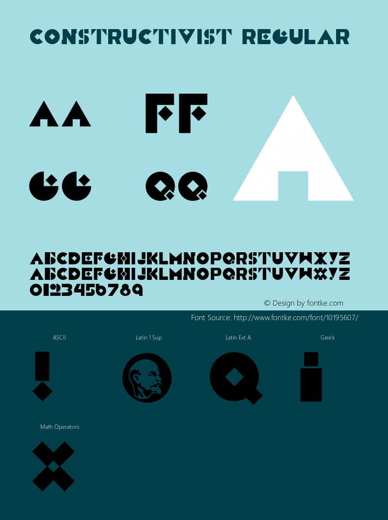 Constructivist Regular 001.000 Font Sample