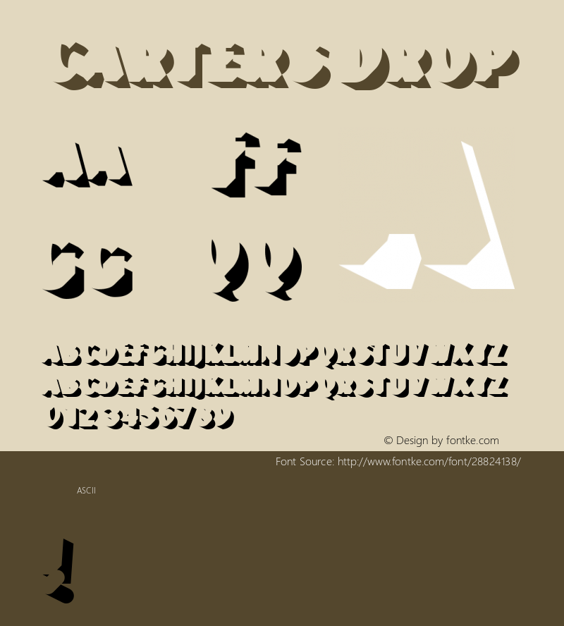 Carters Drop  Font Sample