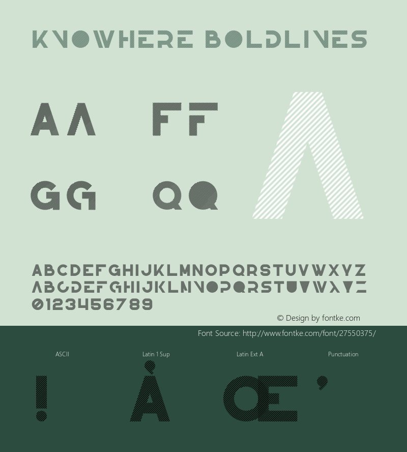 Knowhere BoldLines Version 1.002;Fontself Maker 3.0.0-3 Font Sample
