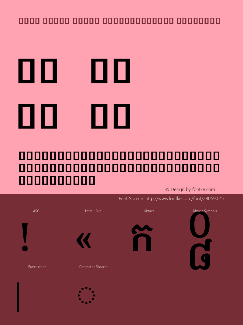 Noto Serif Khmer SemiCondensed SemiBold Version 2.001 Font Sample