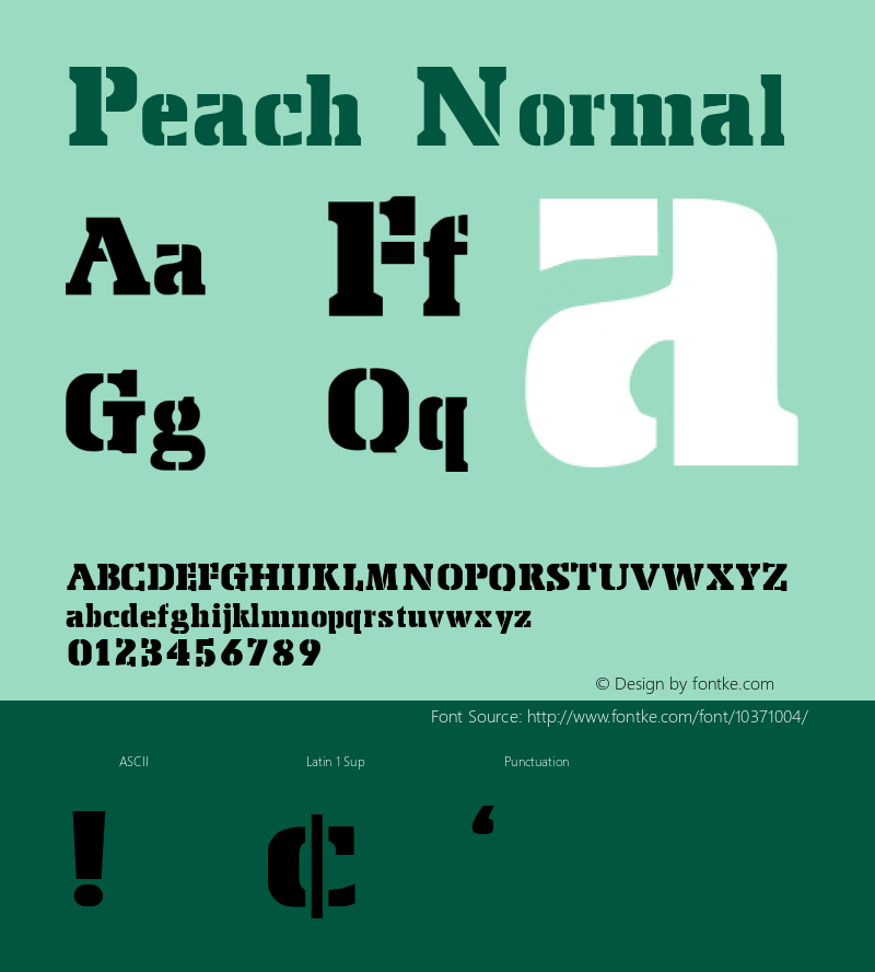 Peach Normal 1.0 Wed Sep 21 11:42:20 1994 Font Sample